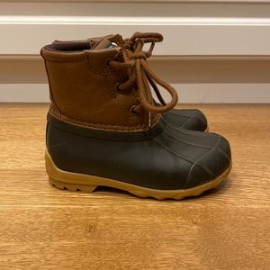 Sperry Port boot toddler tan and black size 8